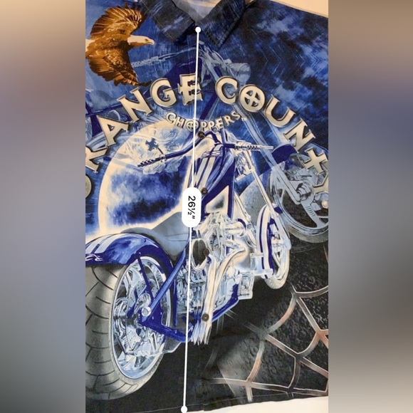 OCC Orange County Choppers Short Sleeve Button Shirt Custom Motorcycles Mens XXL - Picture 6 of 6